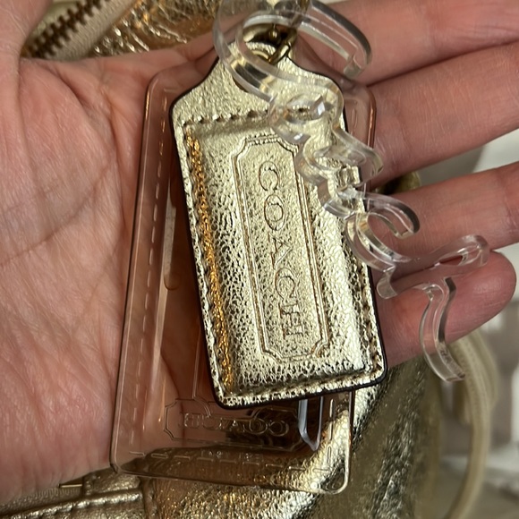 Coach Poppy Jazzy Hobo Purse Handbag Gold Metallic - Picture 4 of 9